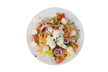 Fresh vegetable greek salad