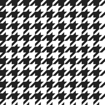 Hounds tooth - retro geometric pattern for clothing fashion. Seamless classic vector background. Vintage textile texture.