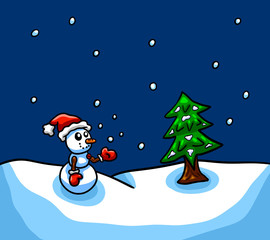 Baby Snowman Background