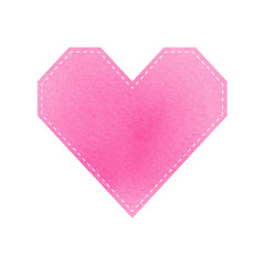 Pink heart pattern shapes on white background