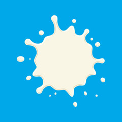 milk label vector. Milk splash and blot design, shape creative illustration