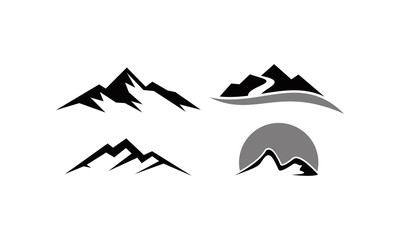 icon logo set mountain