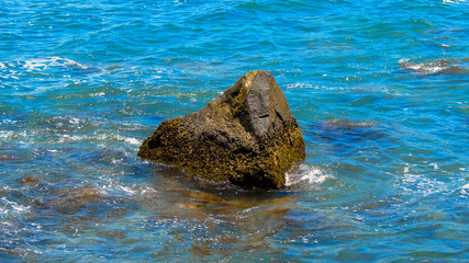 rock in the sea