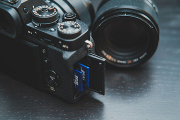 Fujifilm camera with memory cards