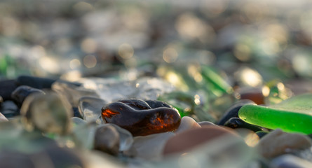 Glass beach is an attraction for travelers and tourists.