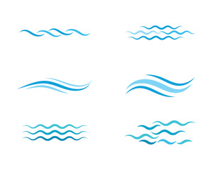 Water wave icon vector - obrazy, fototapety, plakaty