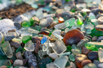 Glass beach is an attraction for travelers and tourists.