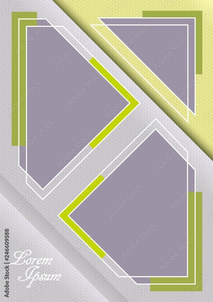 Wall mural template for photo collage or infographic in modern style. frames for clipping masks are in the vect
