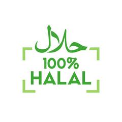 Muslim traditional halal food icon vector. Badges, logo, tag, and label. Suitable for banner, flyer, trade mark, packaging…