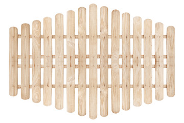 wooden fence isolated on white background