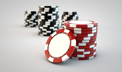 stacks of poker chips