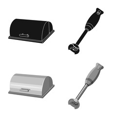 Isolated object of kitchen and cook icon. Collection of kitchen and appliance stock symbol for web.