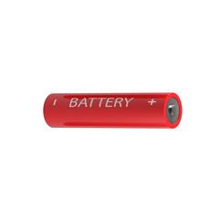 single red battery isolated