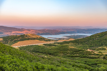 Fototapeta na wymiar Scenic view of the Jordanelle State Park in Utah