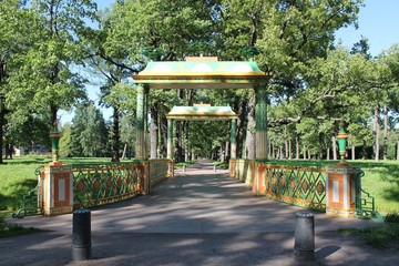 Chinese bridge. Alexandrovsky Park. Pushkin City. 