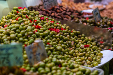 Green olives with stuffing