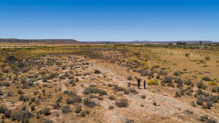 Aerial image of the glacial scrapings found outside the town of Nieuwoudtville in the Northern Cape of South Africa
