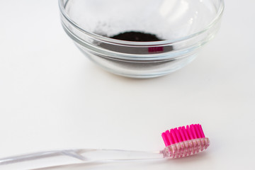 toothbrush with charcoal powder