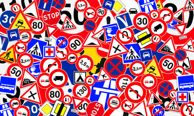 Fond panneaux routiers © Fox_Dsign