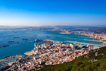 Fototapeta premium aerial view of Gibraltar