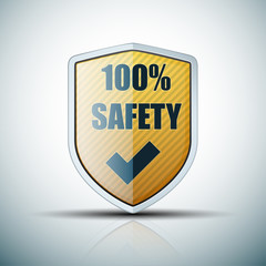 100% Safety shield illustration