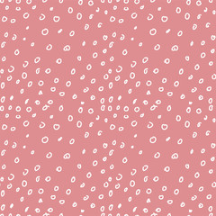 Hand drawn dots seamless pattern, vector illustration