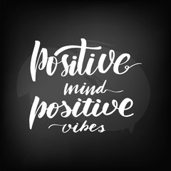 Chalkboard blackboard lettering positive mind