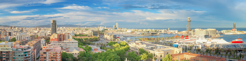 Fototapeta na wymiar Panoramic View of Barcelona - Spain