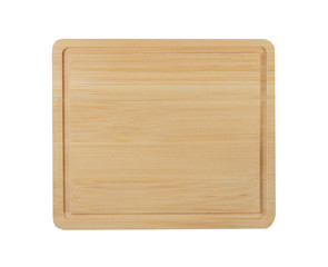 wood plate on white background.