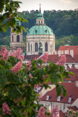 Obraz premium The dome of The Church of Saint Nicholas in Prague, Czech Republic