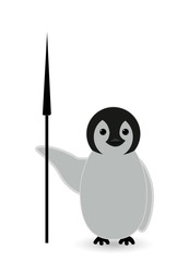 penguin with weapon