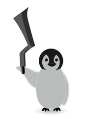 penguin with weapon