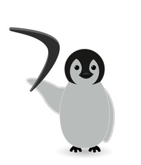 penguin with weapon