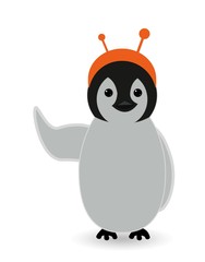 penguin with satellite dish antenna
