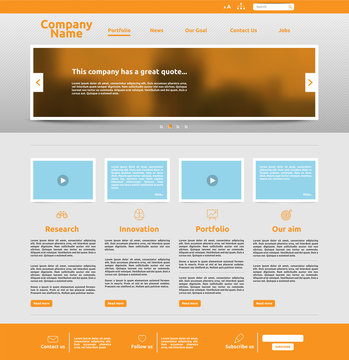 Modern website template for business, vector illustration