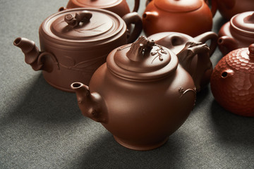 chinese traditional dark-red pottery