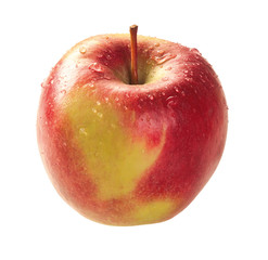 Rotgelber Apfel mit Tropfen