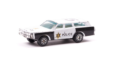Metal toy car, police