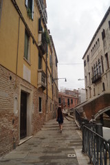 Fototapeta na wymiar Venice canals, gondola ride