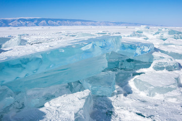 Fototapeta na wymiar Hummocks of Lake Baikal
