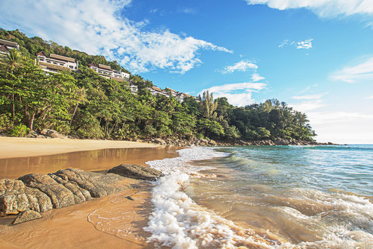 Afternoon beach The atmosphere is bright. at Nai Thon Beach Phuket Thailand