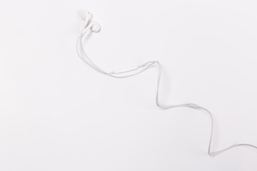 Headphones isolated. White headphones.