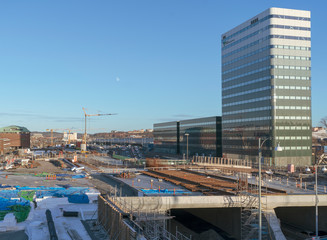 view of city change, In Gothenburg/Göteborg, Gullbergsvass, E-45