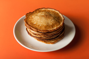 stack of fried pancakes