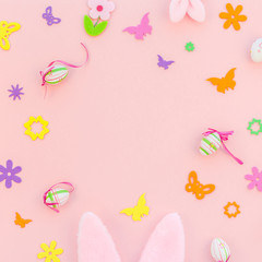 Creative Easter flat lay composition