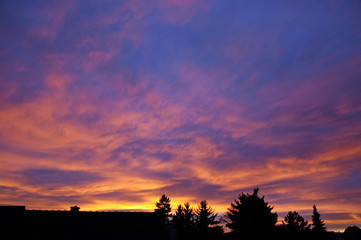 Obraz premium wolkenlandschaft abends