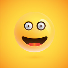 Realistic emoticon, vector illustration