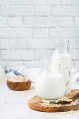 Homemade organic vegan non diary oat milk