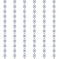 Obraz premium Seamless floral pattern in vector. Small blue flowers and dots on a white background.