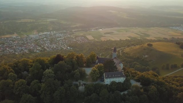 a fairytale castle in the middle of germany, europe called Burg Teck near the small german town Kirchheim